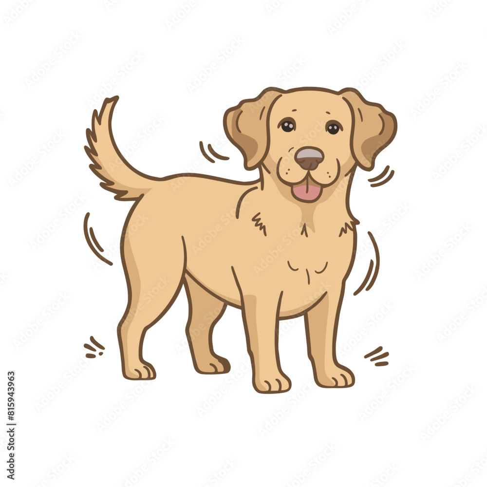 Labrador Retriever Doodle Art: Playful Illustration of a Energetic Companion Labrador Retriever Doodle Art: Playful Illustration of a Energetic Companion