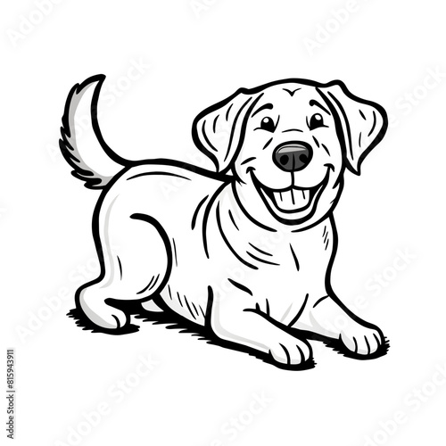 Labrador Retriever Doodle Art  Playful Illustration of a Energetic Companion