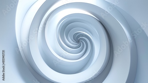 3d Intriguing Circular Compositions on Smooth White Background with Fine Grain © DarkinStudio