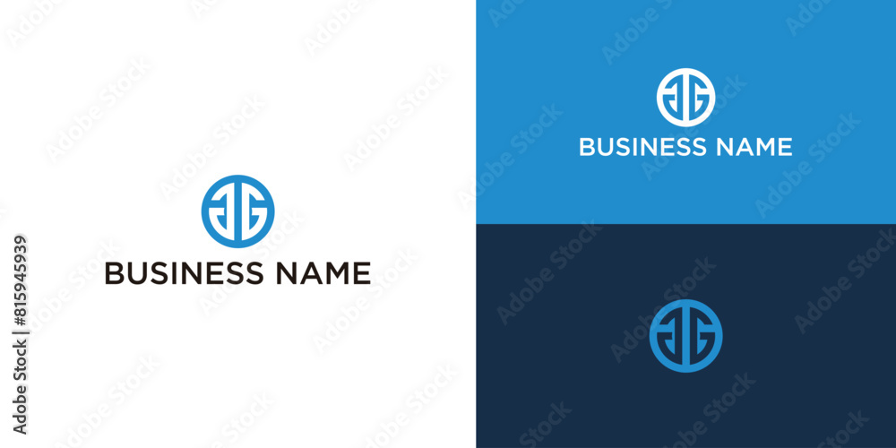 Initial m j g logo design illustration isolated Initial m j g logo design illustration isolated