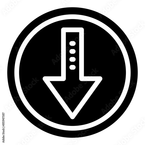 arrowdown Glyph Icon Design