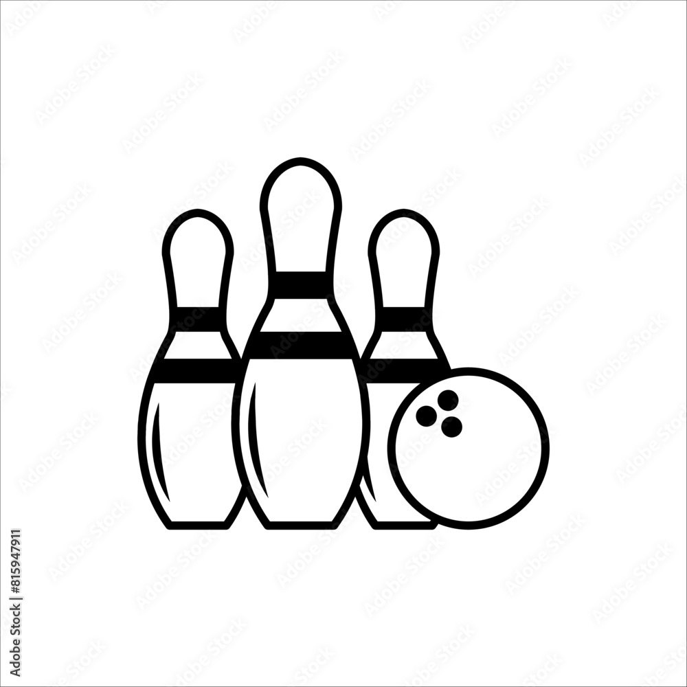 Bowling icon. Bowling icon vector design template for web design, app, and UI. Bowling icon. Bowling icon vector design template for web design, app, and UI.