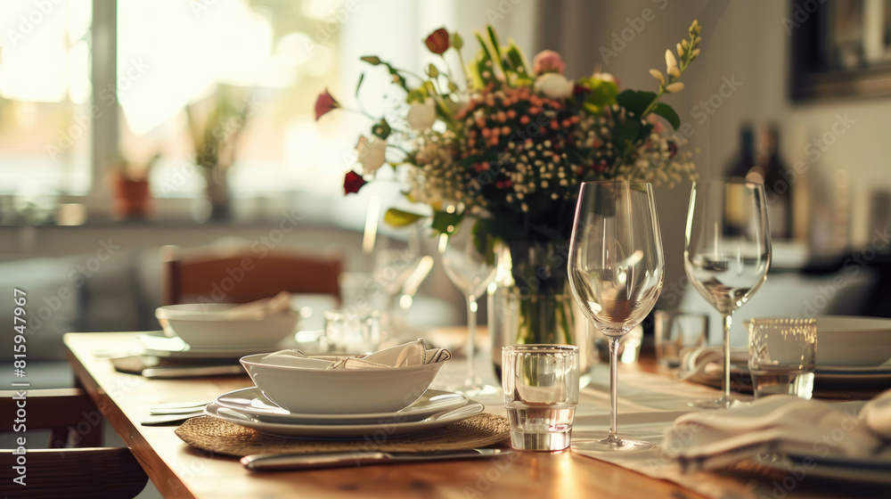family dinner, laughter around the table ,realistic photography,minimalist background, clean and simple setting, copy space family dinner, laughter around the table ,realistic photography,minimalist background, clean and simple setting, copy space