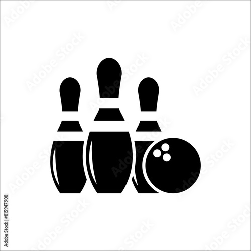 Bowling icon. Bowling icon vector design template for web design, app, and UI.