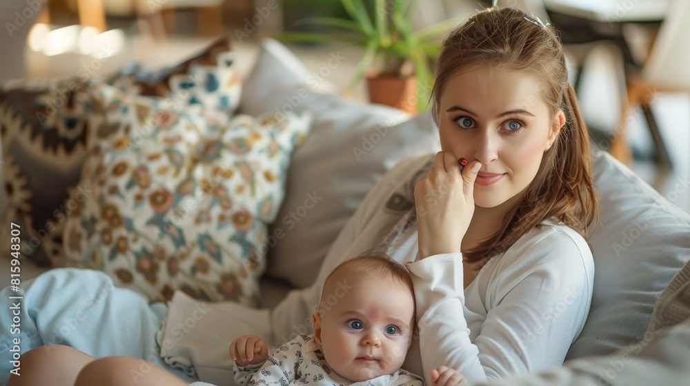 Mother and baby, tender and heartwarming, suitable for family and lifestyle themes. Mother and baby, tender and heartwarming, suitable for family and lifestyle themes.