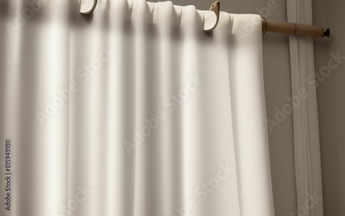 line white curtain on house wall