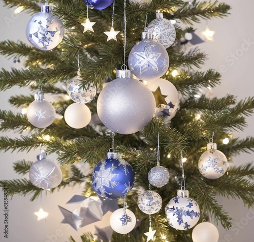 merry christmas decorated christmas tree