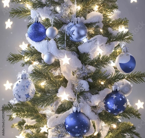 merry christmas decorated christmas tree