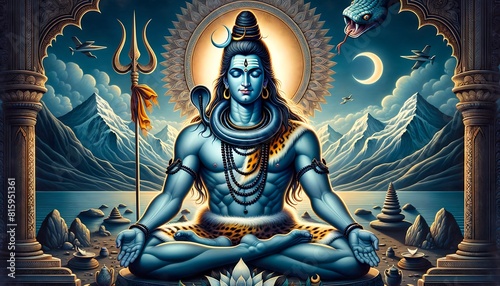 Lord Shiva with Trident