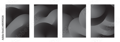 set of abstract dark posters