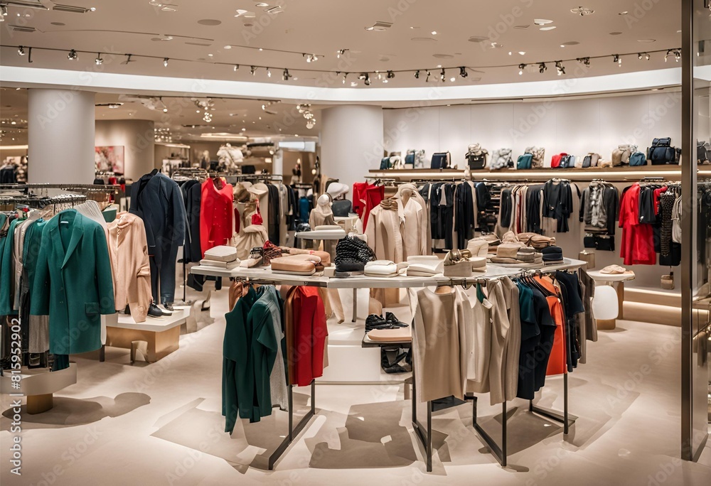 Very beautiful outfits cloths in the shopping mall sale concept Very beautiful outfits cloths in the shopping mall sale concept