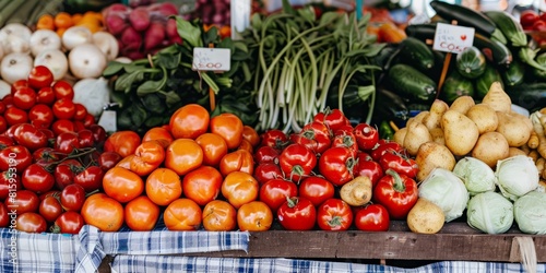 Farmers Market Fresh Vegetables illustration