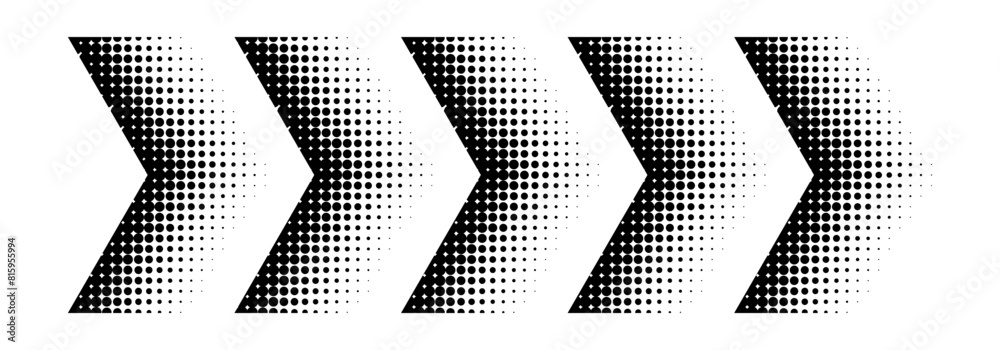 Fototapeta premium Banner with dots arrows. Vector graphic