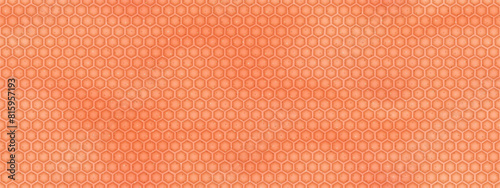 Delicious seamless waffle texture of an ice cream cone with a honeycomb pattern. Crispy treat with hexagons. Vector illustration with gradient mesh.