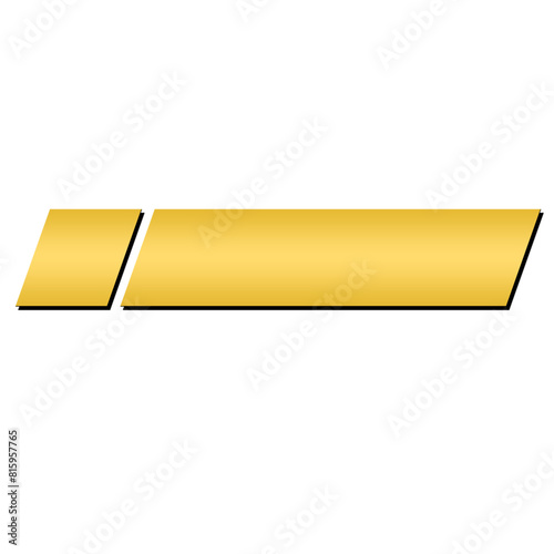 Golden lower third label banner design