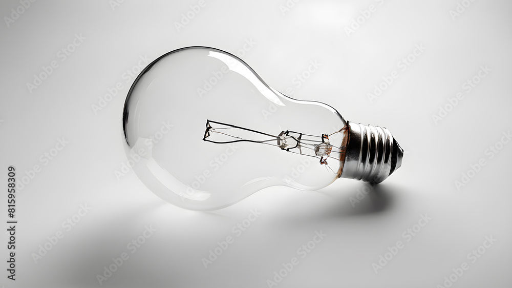Burning light bulb background pattern on white background, Generative AI Burning light bulb background pattern on white background, Generative AI