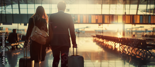 Business peple walk in airport.journey trip.goal and plan to success
