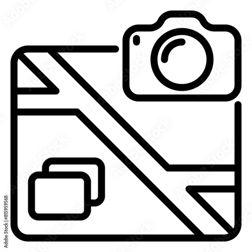 Photo icon, line icon style