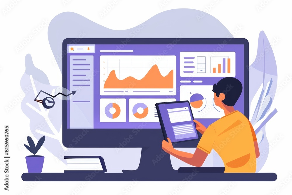 SEO Professional Analyzing Search Engine Rankings and Analytics on Computer Screen SEO Professional Analyzing Search Engine Rankings and Analytics on Computer Screen