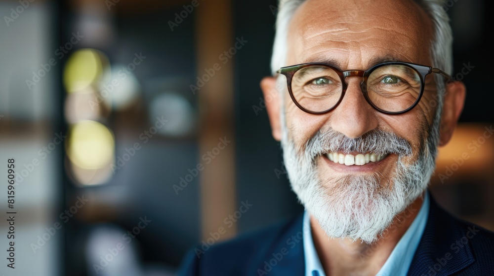 Portrait of a smiling senior male executive from a close distance Portrait of a smiling senior male executive from a close distance