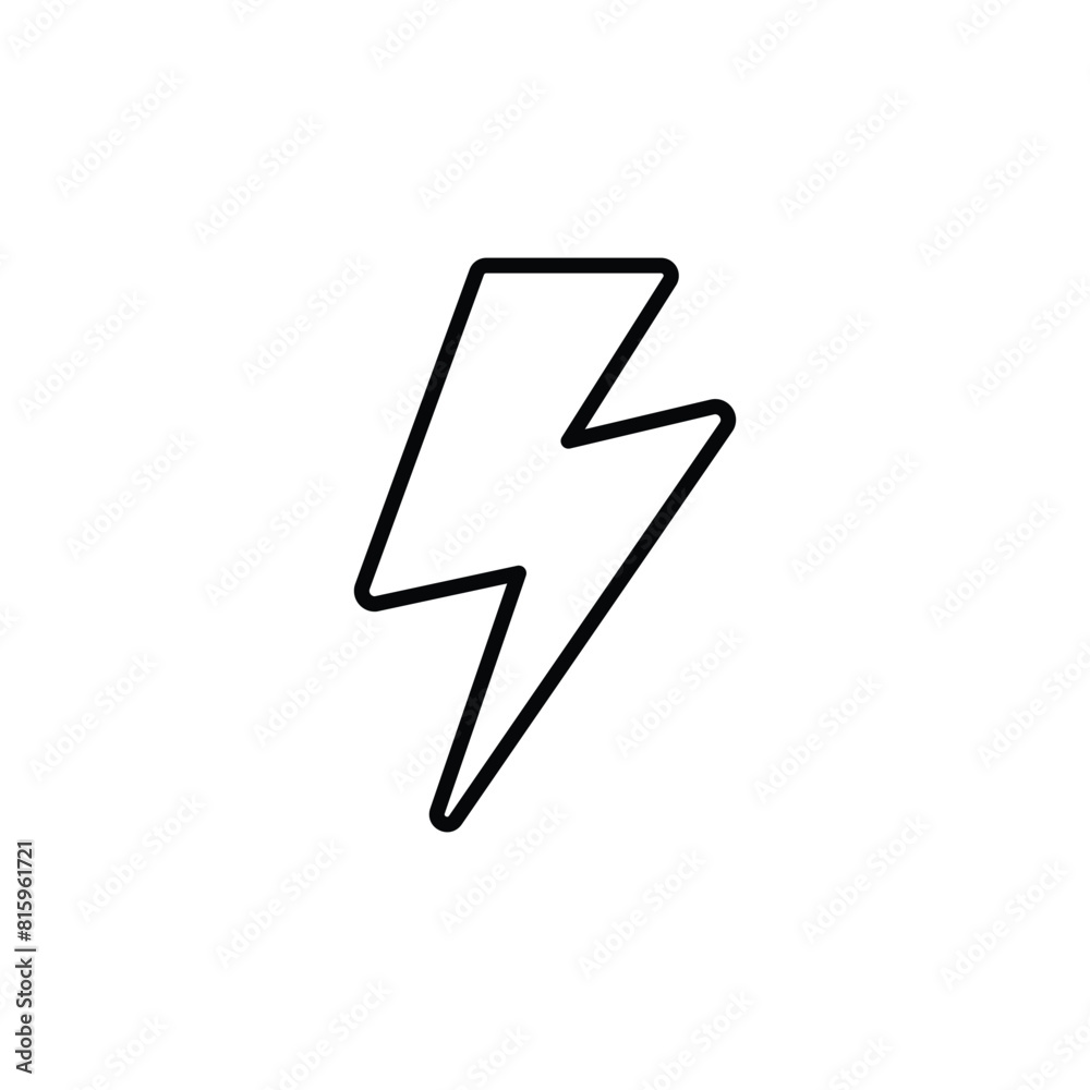 Lightning, electric power icon. Simple outline style. Thunder electricity, flash bolt, speed, thunderbolt, blitz, energy concept. Thin line symbol. Vector illustration isolated. Lightning, electric power icon. Simple outline style. Thunder electricity, flash bolt, speed, thunderbolt, blitz, energy concept. Thin line symbol. Vector illustration isolated.