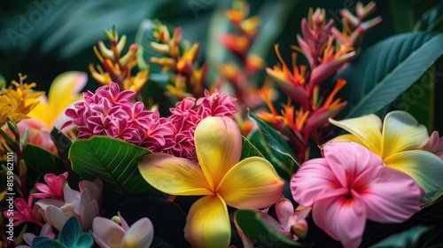 Infinite shapes and colors of flowers benefits of the tropical weather photo