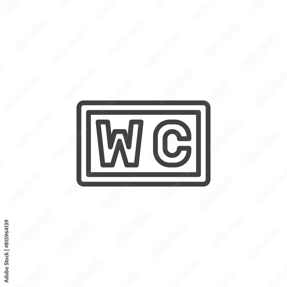 Public Restroom line icon Public Restroom line icon