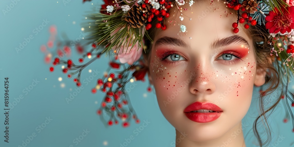 Enchanting Holiday Beauty with Festive Floral Adornments Enchanting Holiday Beauty with Festive Floral Adornments