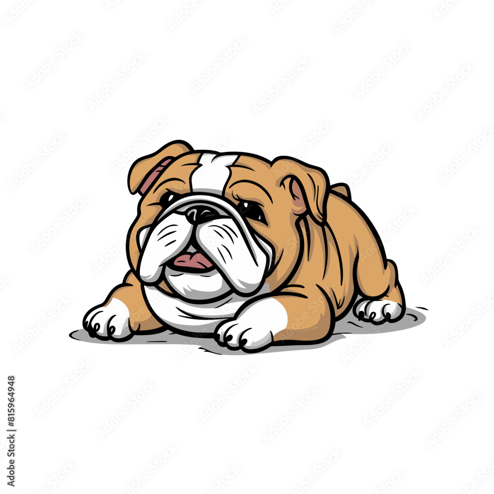Bulldog Doodle Art: Tough Illustration of a Stubborn Yet Lovable Companion