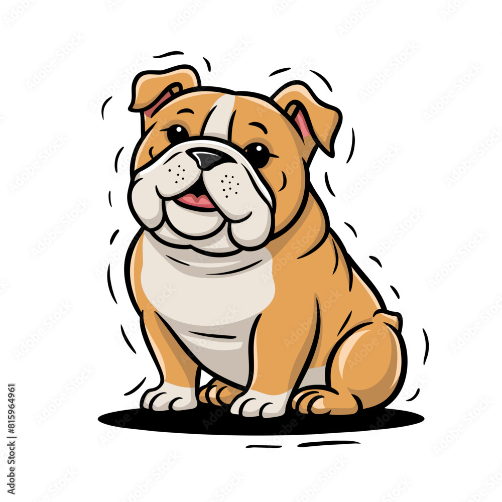 Bulldog Doodle Art: Tough Illustration of a Stubborn Yet Lovable Companion