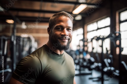 portrait of man in cross training gym