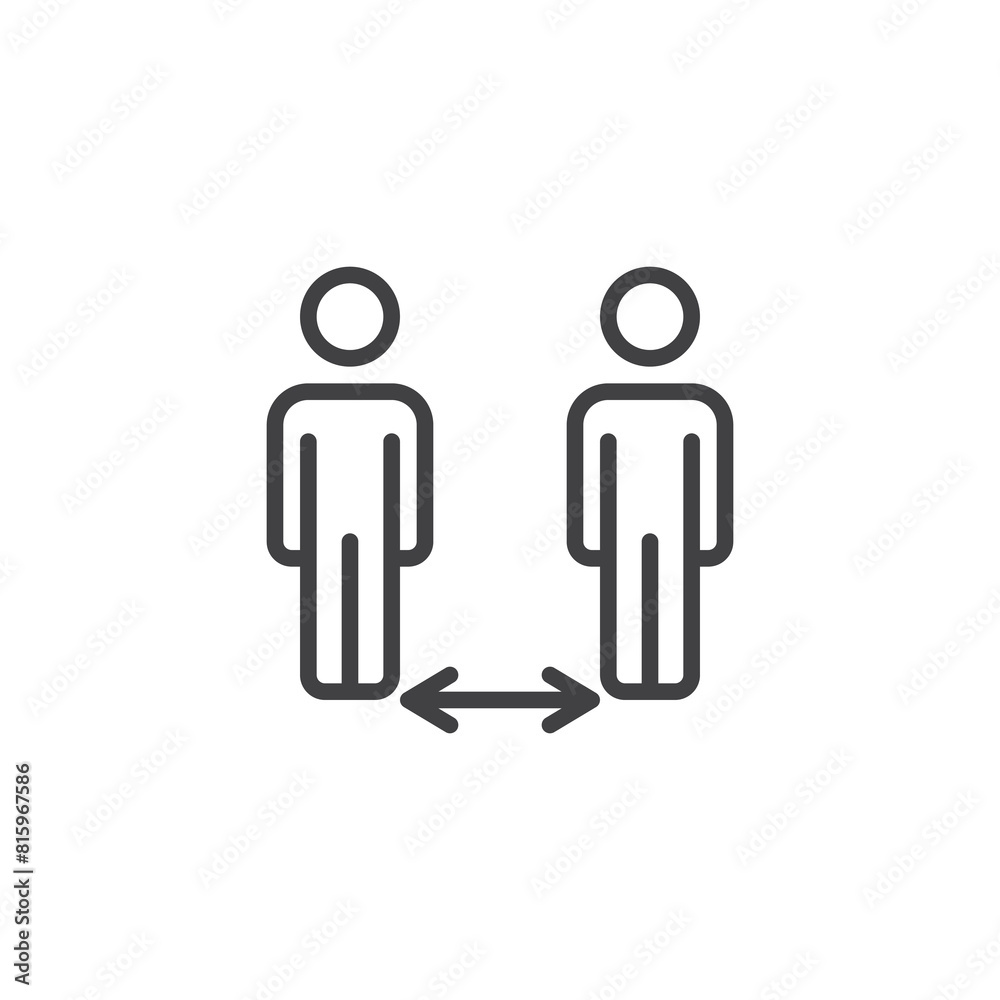 Social Distancing line icon Social Distancing line icon