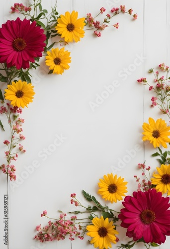 frame made of flowers