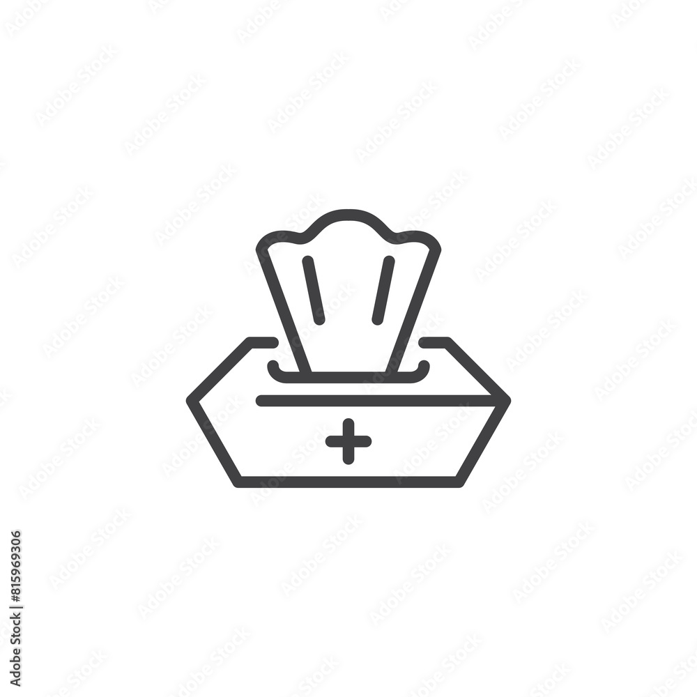 Antiseptic Wipes line icon Antiseptic Wipes line icon