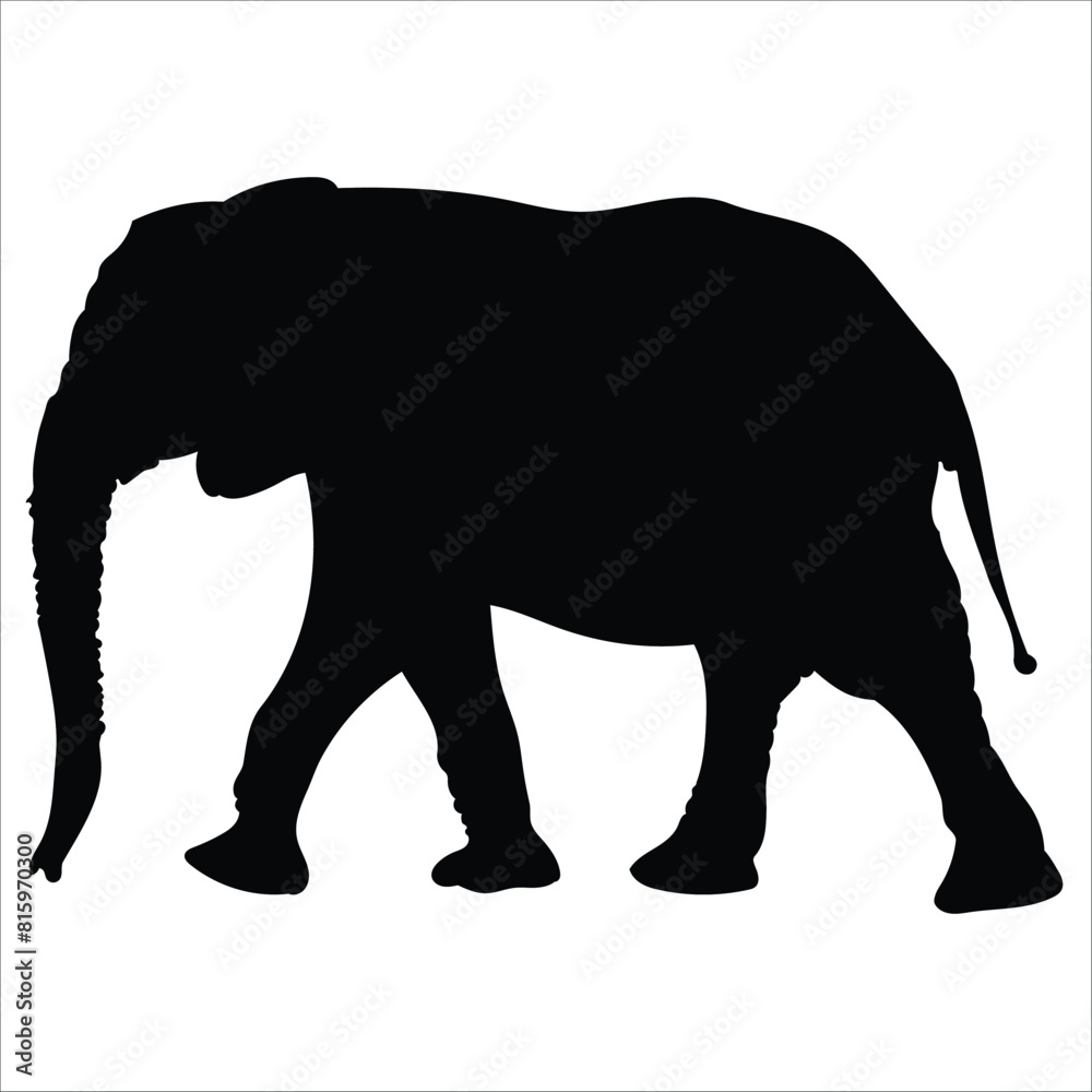 Elephant silhouette vector Elephant silhouette vector