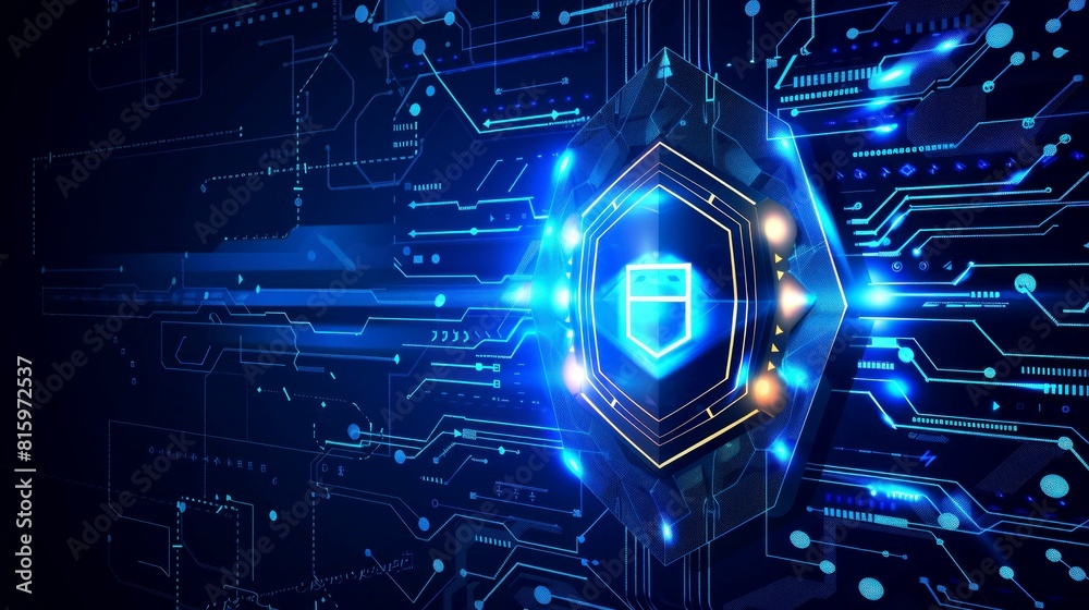 Obraz premium background digital security network