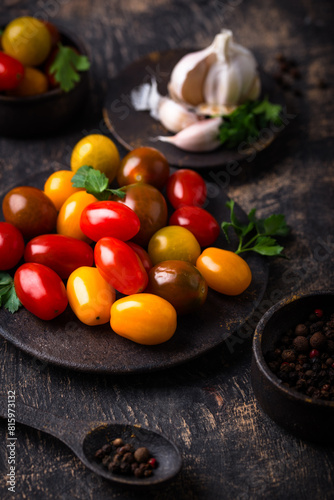 Fototapeta Naklejka Na Ścianę i Meble -  Assortment of different cherry tomatoes