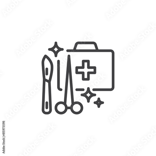 First aid kit line icon