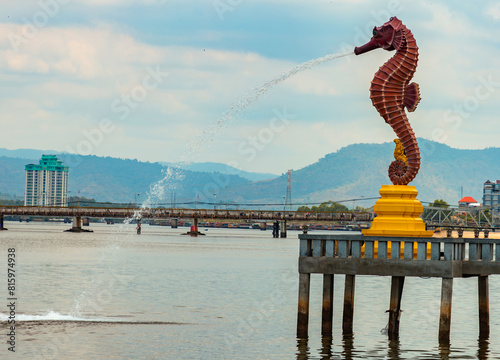 new seahorse at kampot province cambodia photo