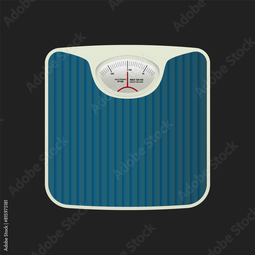 Body Weight Machine Isolated Vector Illustration