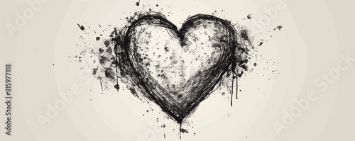 Heart sketch hand drawn sketch in doodle style Vector
