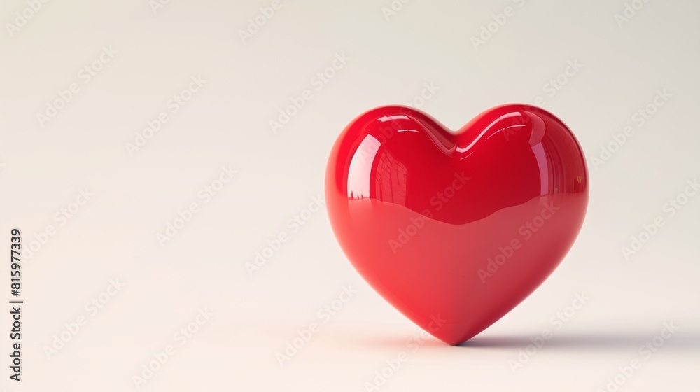 A heart emoji, symbolizing love and affection, isolated on a clean white background.