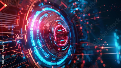 futuristic digital background tech ai data audio graphics concept abstract illustration