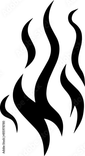 Fire Handmade Tribal Vector Shape - Fire symbol logo Icon Element for Graphic Design and Artistic Project