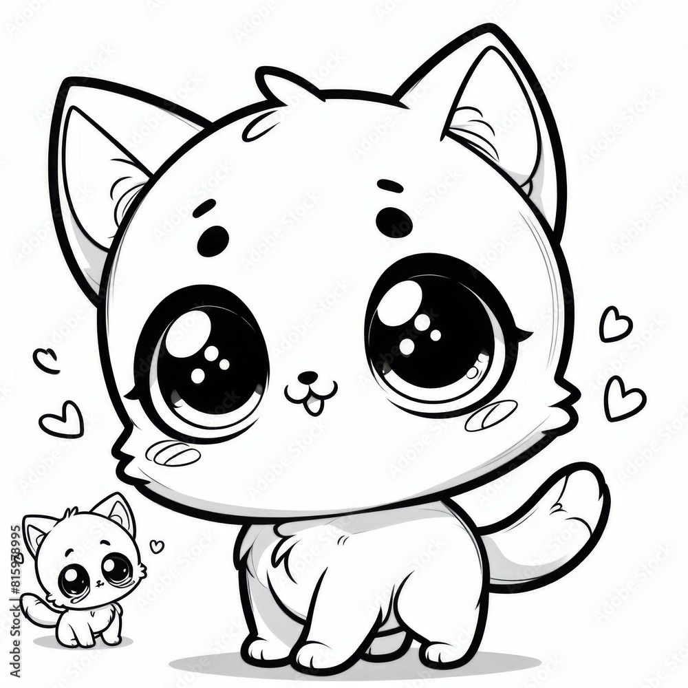 Adorable kitten with big eyes and a playful smile Adorable kitten with big eyes and a playful smile