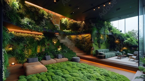 verical garden in living room  photo