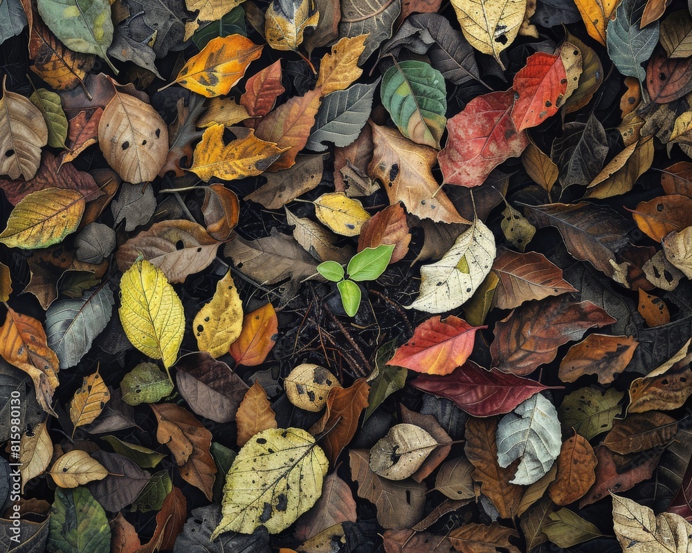 Colorful autumn leaves on the ground. Colorful autumn leaves on the ground.