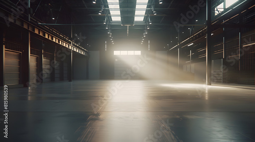 Empty warehouse interior  From the Offset Collection : Generative AI photo