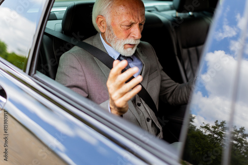 Senior businessman working ...