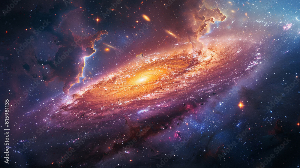 Mesmerizing Beauty: Galactic Glance of a Captivating Galaxy, Unveiling Cosmic Marvels and Celestial Wonders